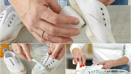 Produsul super-ieftin care curăţă perfect talpa adidaşilor albi. Încălţămintea devine impecabilă aproape instantaneu