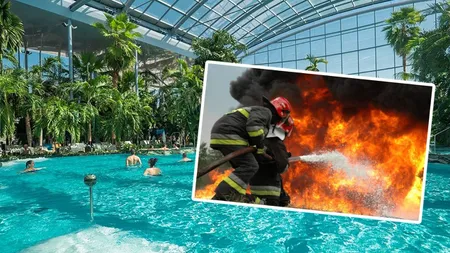 VIDEO! Incendiu de proporţii la Therme Bucureşti! Arde un depozit al SPA-ului iar pompierii intervin cu 12 autospeciale dar nu fac faţă flăcărilor! Pericol de propagare!