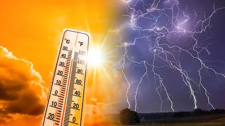 Alertă meteo COD PORTOCALIU de val de căldură și disconfort termic ridicat, dar şi furtuni