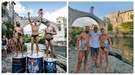 România, pe podiumul circuitului de sărituri în apă de la mare înălţime RedBull Cliffdiving. Constatin Popovici şi Cătălin Preda au cucerit aurul și argintul la Mostar