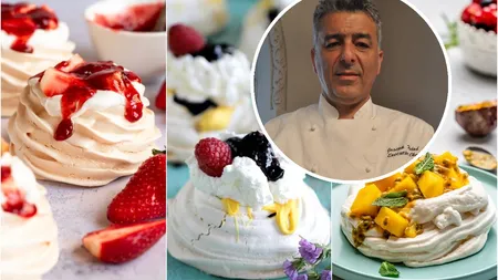 Pavlova umplută cu dulceață după rețeta lui Chef Joseph Hadad, desertul irezistibil de care nu te saturi niciodată
