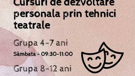 Cursuri de dezvoltare personală prin tehnici teatrale la Teatrul Arte dell’Anima