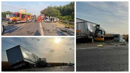 Încă un accident devastator pe șoselele din România. O persoană a murit, alte șase sunt rănite. Doi pacienți preluați de elicopterul SMURD