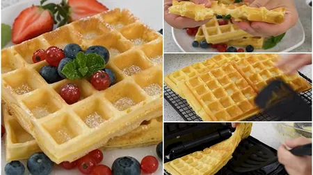 Cea mai simplă rețetă de vafe pufoase. Jamila dezvăluie secretele celor mai gustoase gofre belgiene