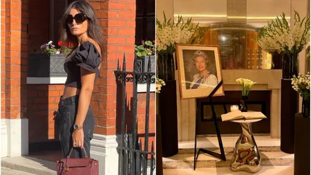 Dana Budeanu este în doliu după moartea reginei Elisabeta a II-a. Imaginea postată de la Londra