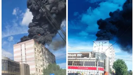 Incendiu puternic la un bloc de locuinţe din Timişoara VIDEO