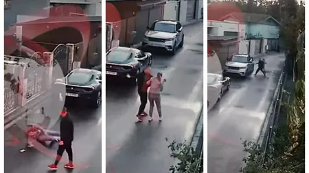 VIDEO! Noi imagini ŞOC cu continuarea bătăii dintre Anamaria Prodan şi Reghe! El a trântit-o pe jos, ea a tras ca o disperată de el ca să nu se urce în maşină şi să plece!