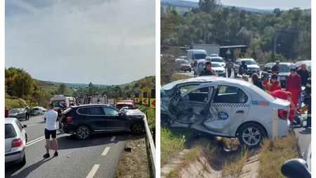 Accident în lanţ, în Cluj. Zece persoane, printre care şi copii, au fost implicate