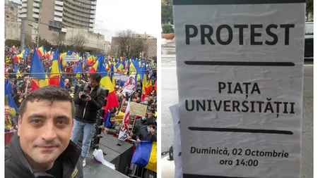 Protest AUR 2 octombrie. Piaţa Victoriei a fost luată cu asalt de protestari. Mesajul lui George Simion VIDEO