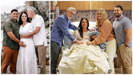 O femeie de 56 de ani a născut copilul propriului ei fiu: „Totul a mers perfect și ne simțim binecuvântați”
