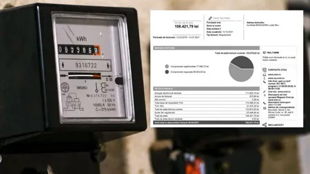 Factură de 22.000 de euro la energie primită de un cetăţean din Bragadiru. 