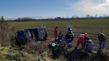 Accident cu şapte victime, între care şi doi copii, în Timiş. S-a solicitat intervenţia a două elicoptere SMURD