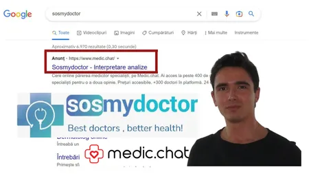 Caz grav de încălcare a mărcii comerciale în industria platformelor de consultații medicale online! Medic.chat a folosit ilegal numele și brandul competitorului SOSmydoctor.com profitând de notorietatea mult mai mare a acestuia!