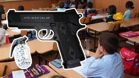 Incident șocant la o școală din Ploiești! Un elev de 12 ani a mers la şcoală cu un pistol cu bile