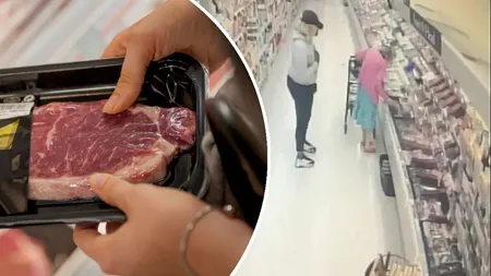 Femeie prinsă la furat de carne în supermarket. Ce pedeapsă i-au stabilit magistraţii