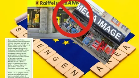 Boicot la toate nivelurile. O asociaţie de proprietari din Iaşi cere închiderea Raiffeisen Bank şi Mega Image de la parterul blocului din cauza Schengen