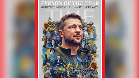 Volodimir Zelenski, desemnat personalitatea anului 2022 de revista TIME. 