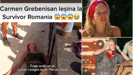 Clipe de panică la Survivor România! Carmen Grebenișan a leșinat în fața colegilor chiar în timpul show-ului