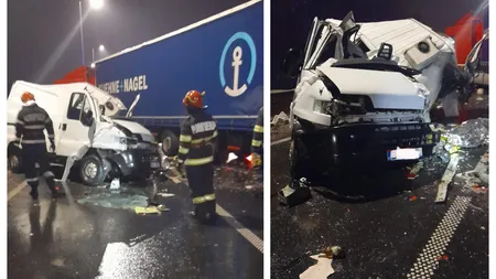 Accident mortal pe A1 Sibiu-Deva între o autoutilitară, o maşină şi un autocamion. Accident şi la Buzău, cu un şofer de 15 ani