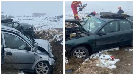 Accident grav în Olt. Două mașini s-au lovit. Sunt cinci victime, printre care și o fetiță de patru ani