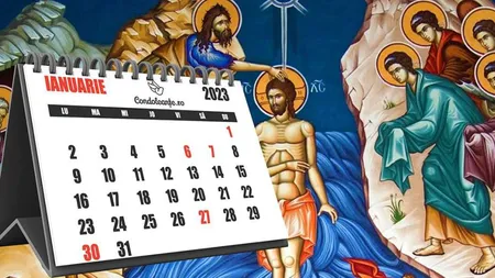 CALENDAR ORTODOX IANUARIE 2023. Lună cu multe sărbători cu cruce roşie. Când nu se spală, când nu se calcă, când se aprind lumânări la biserică