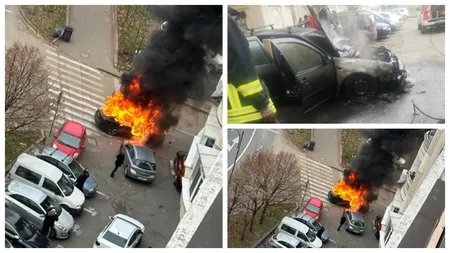 Diabolic! După o ceartă cu soția, un bărbat din Timiș i-a incendiat mașina femeii pentru a se răzbuna, apoi a sunat la 112