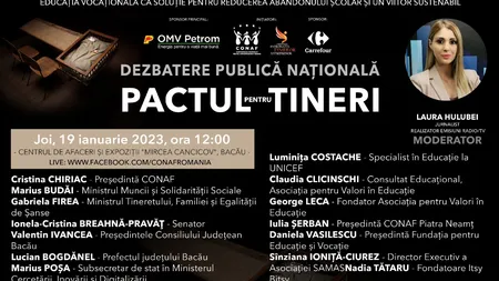 CONAF organizează dezbatere a proiectului Pactul pentru Tineri, la Bacău