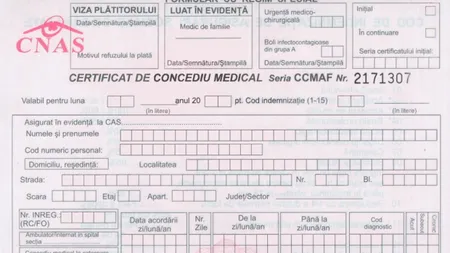 Concediu medical 2023. Se schimbă formularele de la 1 ianuarie