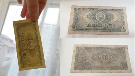 Te vei îmbogăți imediat dacă ai acești bani vechi în casă! Cu câţi lei se vinde acum o bancnotă de 3 lei din 1966