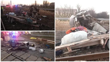 Un tânăr și-a pierdut viața într-un accident cumplit în Arad. Tragedia s-a produs după ce mașina în care se afla a fost izbită de un tren