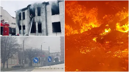 Fosta fabrică Indagrara cuprinsă de flăcări! Pomierii au intervenit de urgență pentru a stinge incendiul violent