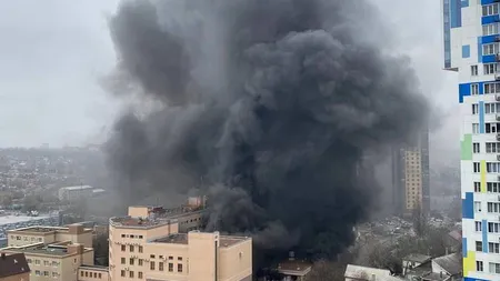 Explozie puternică și incendiu la un sediu FSB din Rusia VIDEO cu deflagraţia