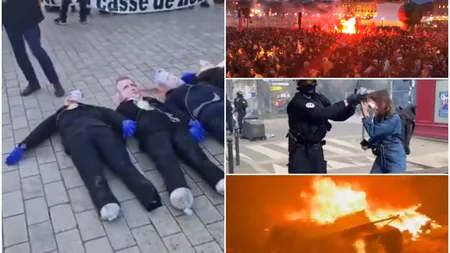 VIDEO | Revoltă populară în Franța: milioane de oameni cer demisia președintelui Macron. Poliția agresează protestatarii, inclusiv femeile. Imagini incredibile