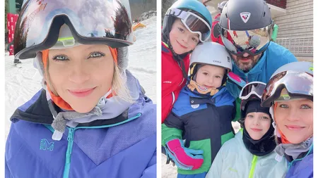 Mirela Vaida şi-a dus copiii la festivalul Massif din Poiana Braşov GALERIE FOTO