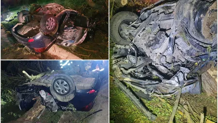 Accident grav la Cernavodă. Un tânăr de 20 de ani a murit, după ce mașina în care se afla s-a rupt în două