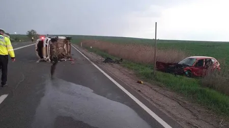 Accident grav pe DN1. Trei persoane sunt rănite și au fost transportate la spital