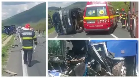 Accident cumplit pe DN6, în județul Caraș Severin. Cel puțin un mort și trei răniți. Un autocar cu mai mulți români care mergeau la muncă în Spania a fost distrus