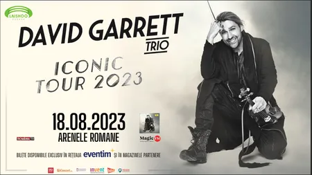 Violonistul DAVID GARRETT concertează în luna august la Arenele Romane în cadrul turneului ICONIC TOUR 2