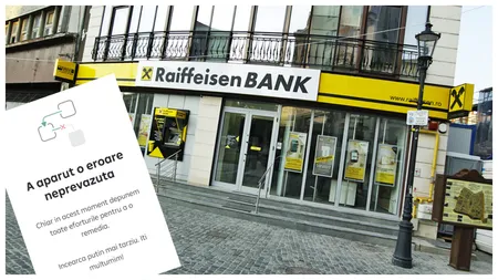 Raiffeisen Bank, anunț de ultimă oră pentru clienți. Sistemul de internet banking şi plăţi a căzut