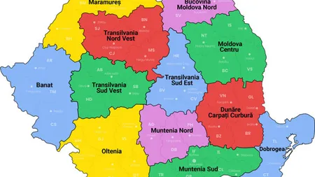 Se schimbă harta României. Un proiect de lege stabileşte împărţirea în doar 12 judeţe