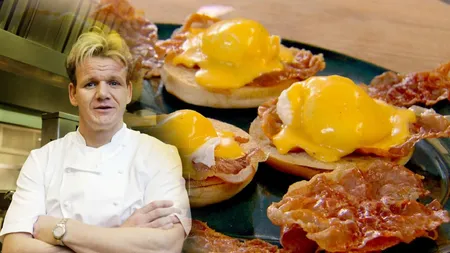 Ouă Benedict după rețeta lui Gordon Ramsay. Secretul ouălor perfecte, gata cât ai bate din palme