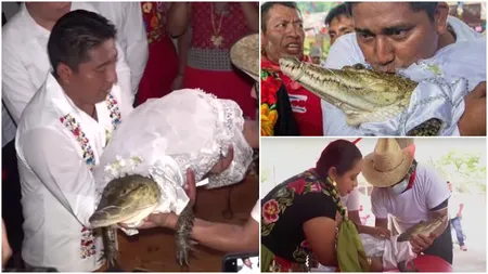 Căsătorie-șoc! Un primar a ales să își unească destinul cu o femelă crocodil: „Ne iubim. Acesta este ceea ce este important”. Localnicii care n-au participat la eveniment au fost amendați