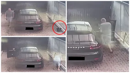 I-a ajuns sărăcia şi pe bogaţi! Șoferul unui Porsche, filmat în timp ce pleacă cu găleata și peria de la o spălătorie auto cu fise. Reacția internauților: „A dat toți banii pe mașină”