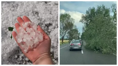 S-a întors iarna în România. Grindina a făcut prăpăd în mai multe zone ale țării