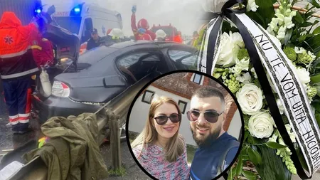 Alexandru și Diana, conduși pe ultimul drum. Prietenii strâng bani pentru cei doi copii rămași orfani după cumplitul accident de pe A1