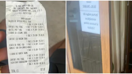 Taxă de WC la un restaurant din Mamaia. O familie din Cluj a rămas fără cuvinte când a văzut nota de plată: 