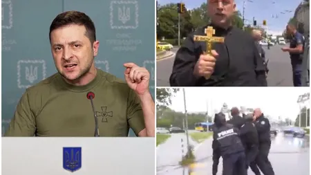 Circ total: Volodimir Zelenski a fost atacat. Un preot a aruncat cu cruci și blesteme peste președintele ucrainean (VIDEO)