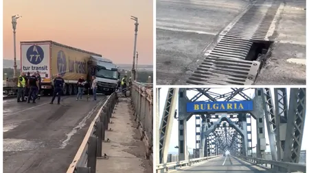 VIDEO: Accident pe Podul Prieteniei. CNAIR: „S-a produs din cauza bulgarilor!