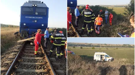 Sfârșit cumplit pentru un copil de 13 ani și un bărbat de 30. Au murit pe loc, loviți de tren