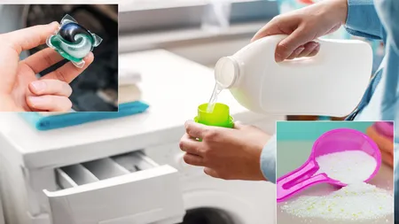 Ce detergent spală mai bine rufele: pudră, lichid sau capsule? Răspunsul care te va ului